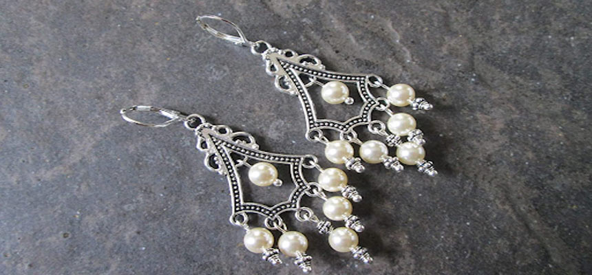 Chandelier sterling silver earrings