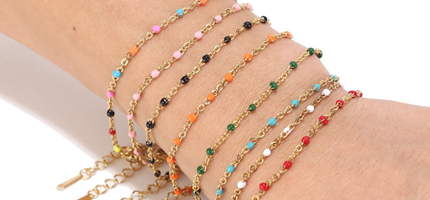 Choose a beaded chain bracelet