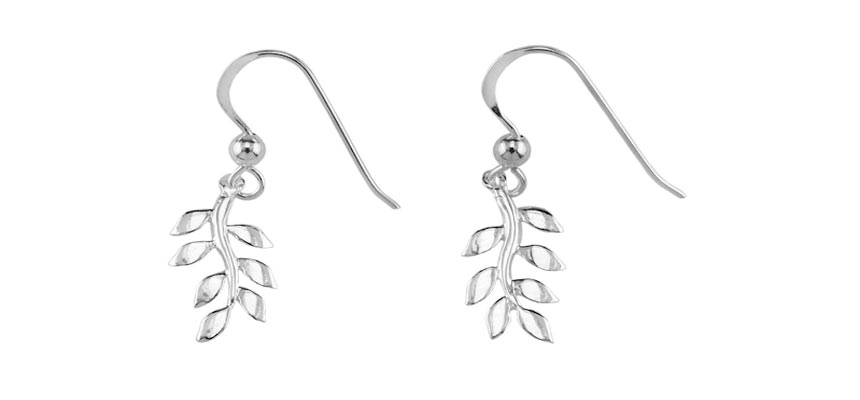 Drop sterling silver earrings