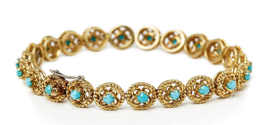gold Turquoise bracelets