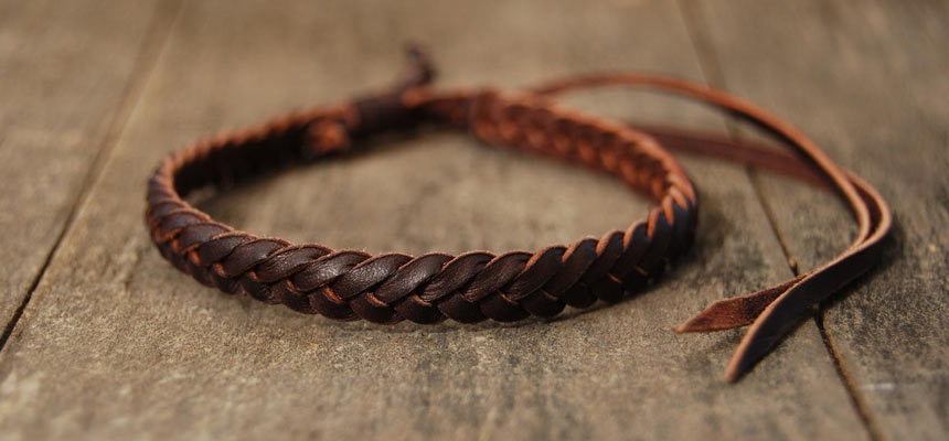 leather woven bracelet