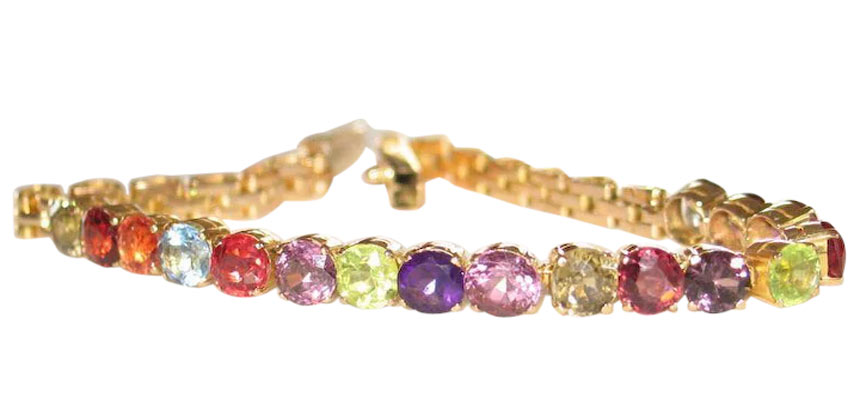 mix colors in gemstone bracelets