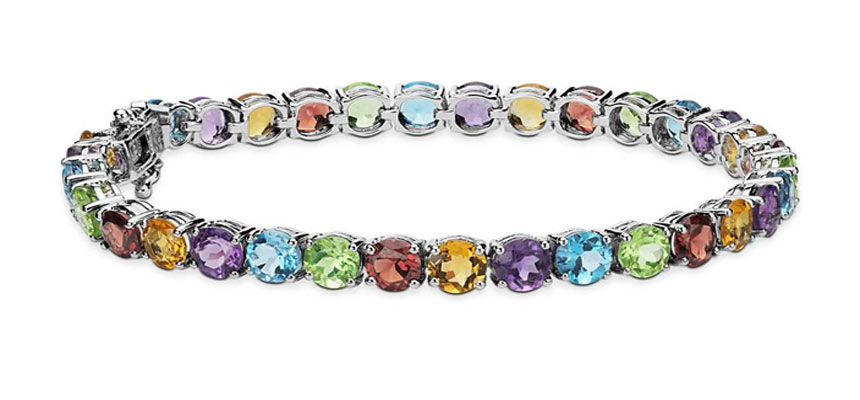 multicolored gemstone bracelet