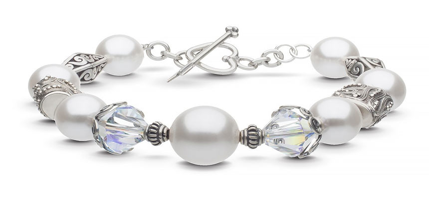 pearl crystal bracelets