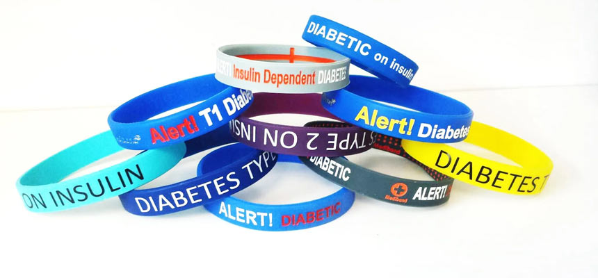 silicone diabetic bracelets
