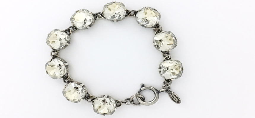 silver crystal bracelets