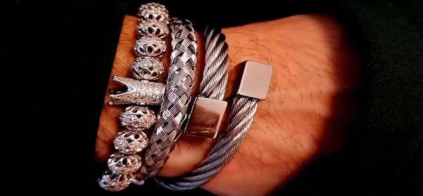 silver bracelets for men