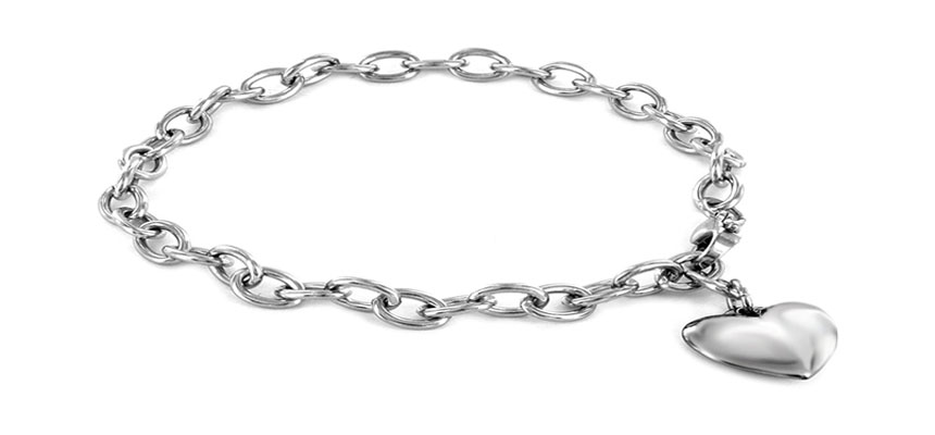 stainless steel charm bracelets