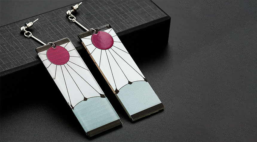 Tanjiro earrings design