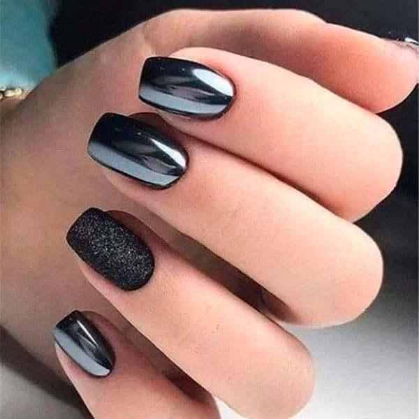 Gunmetal Winter Nails