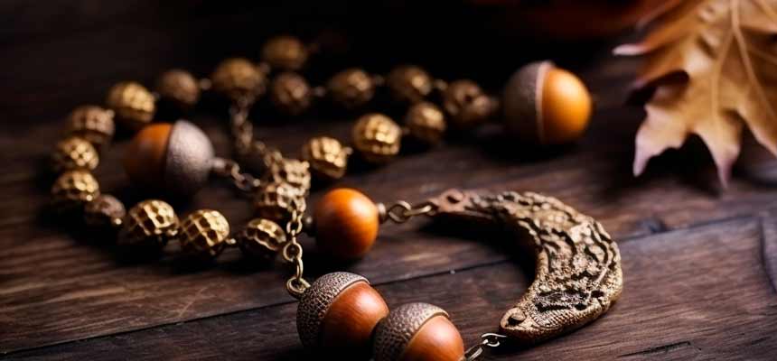 Crafting Process of Acorn Necklaces