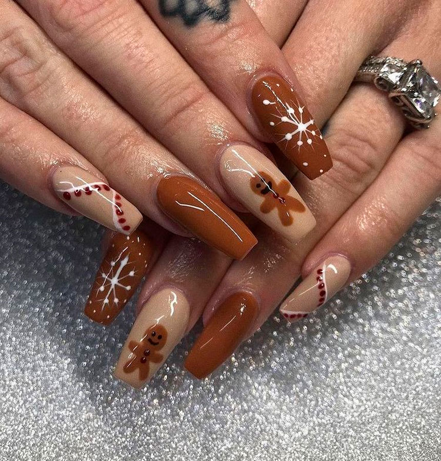 christmas nails how to combine