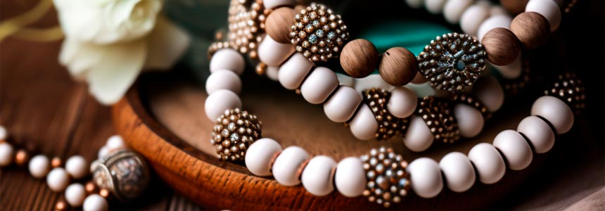 clay bead bracelet