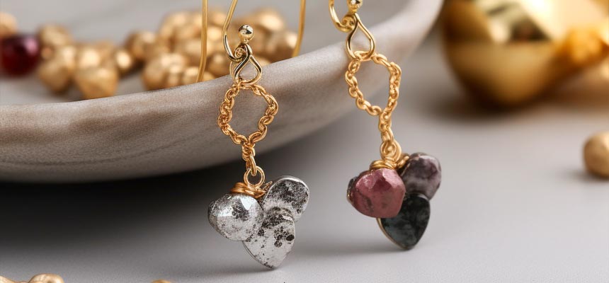 heart nugget earrings