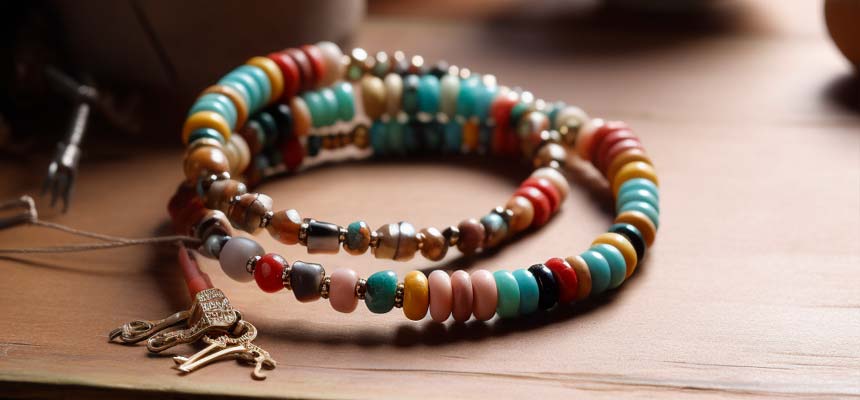 heishi bead bracelet
