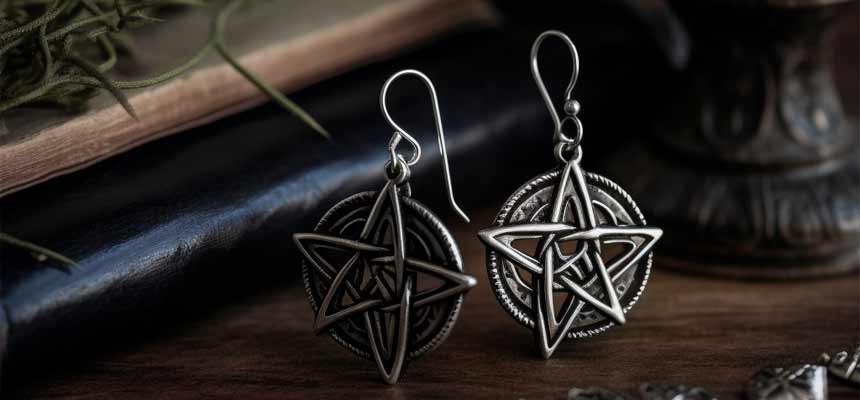 pentagram earrings