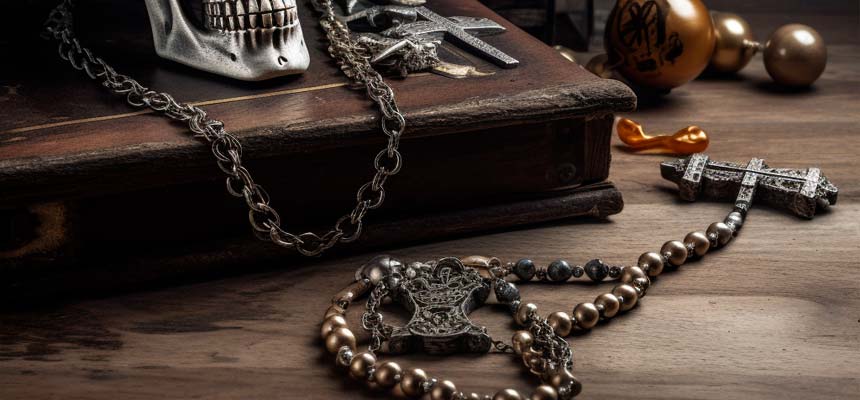 skull and cross necklace