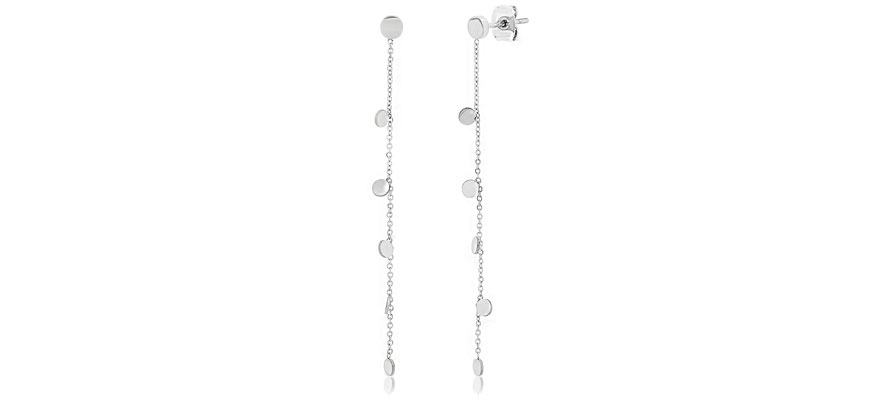 chain silver dangle earrings