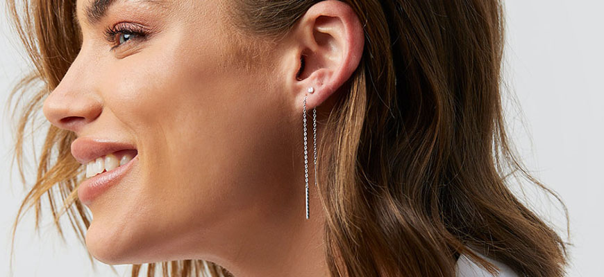 classic silver dangle earrings