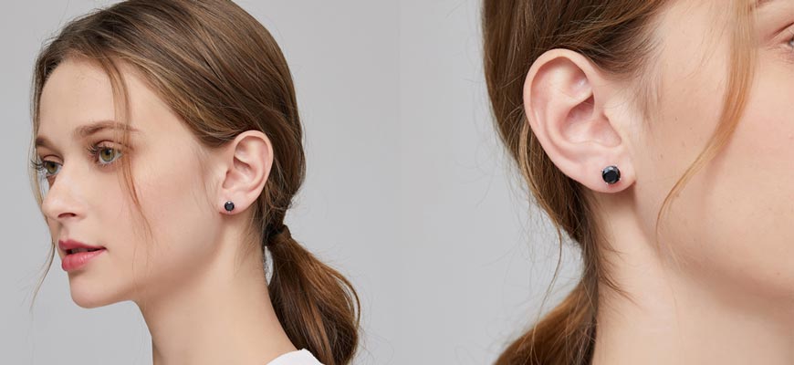 cubic zirconia black earrings
