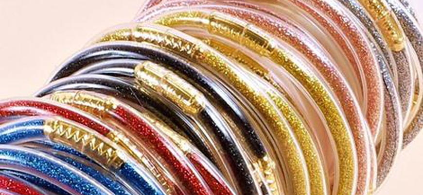 glitter jelly bracelets