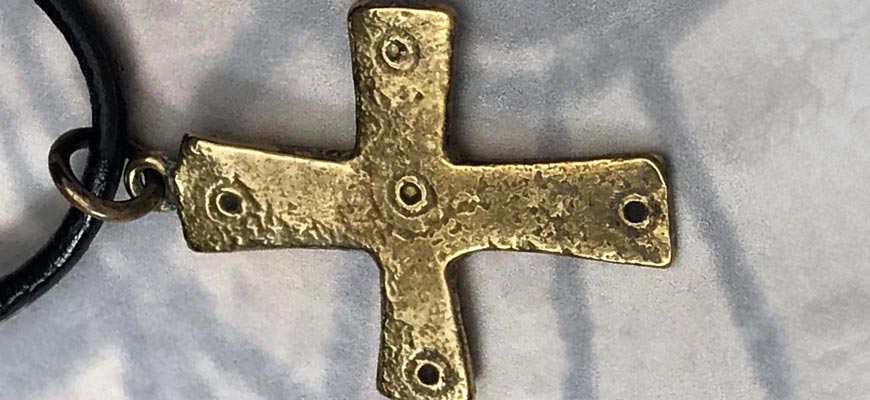 medieval bronze crucifix