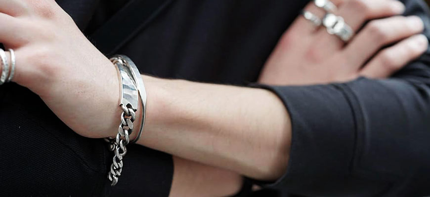 mens bracelets sterling silver