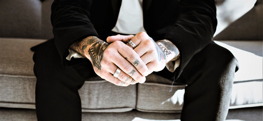 mens silver rings with formal suit