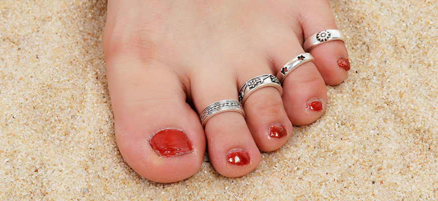 modern silver toe rings