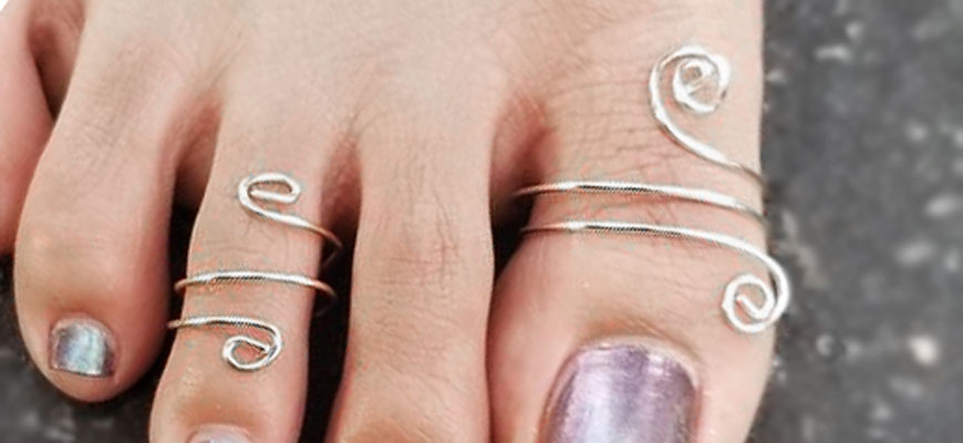 spiral silver toe ring