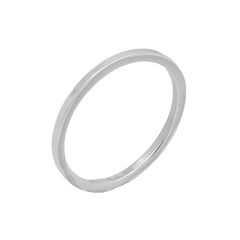 Simple stack ring of highly polished square wire with smoothed edges 