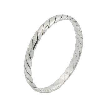 Twisted and antiqued silver ring 