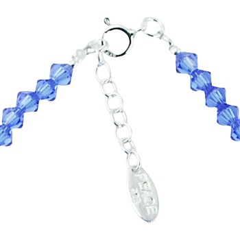 Swarovski colorful crystals bracelet with four-leaf silver clover charm by BeYindi 3