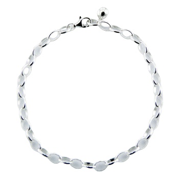 Silver rolo chain bracelet for charms 