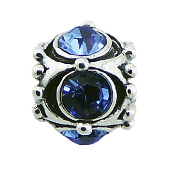 Luxury Swarovski crystals silver bead 