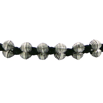 Macrame bracelet with double silver rhombus beads by BeYindi 2