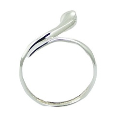Silver toe ring snake shape 2