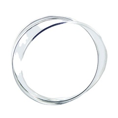 Interlocked triple band sterling silver ring 