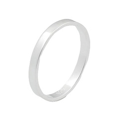 Plain stamped silver midi ring 2mm
