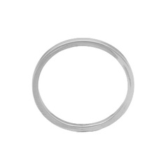 Simple stack ring of highly polished square wire with smoothed edges 