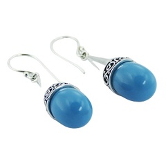 Astonishing howlite turquoise dangle earrings 