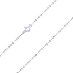 Fancy Faceted Bead 18" Silver 925 Chains by BeYindi