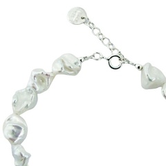 Pearl bracelet silver flower charm 3