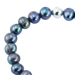 Stretch pearl bracelet silver hamsa charm 3