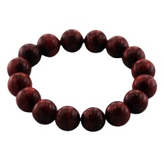Stretch handcrafted bracelet with red sponge coral beads