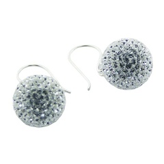 Czech crystals silver earrings 
