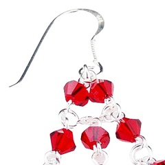Swarovski chain chandelier earrings 