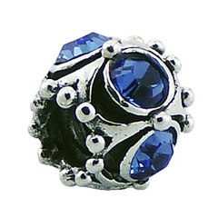 Luxury Swarovski crystals silver bead 
