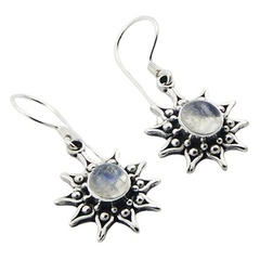 Moonstone soldered silver earrings 