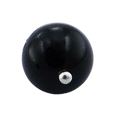 Black agate beads silver earrings 2